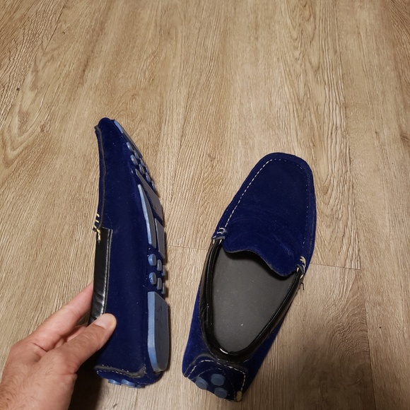 Refined Elegance: Effortless Slip-On Dark Blue Dress Shoes for Business casual - Picture 3 of 6